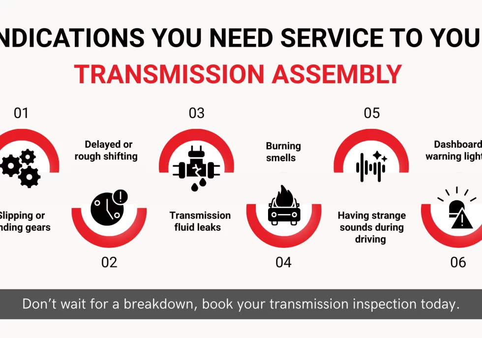 Indications You Need Service to Your Transmission Assembly