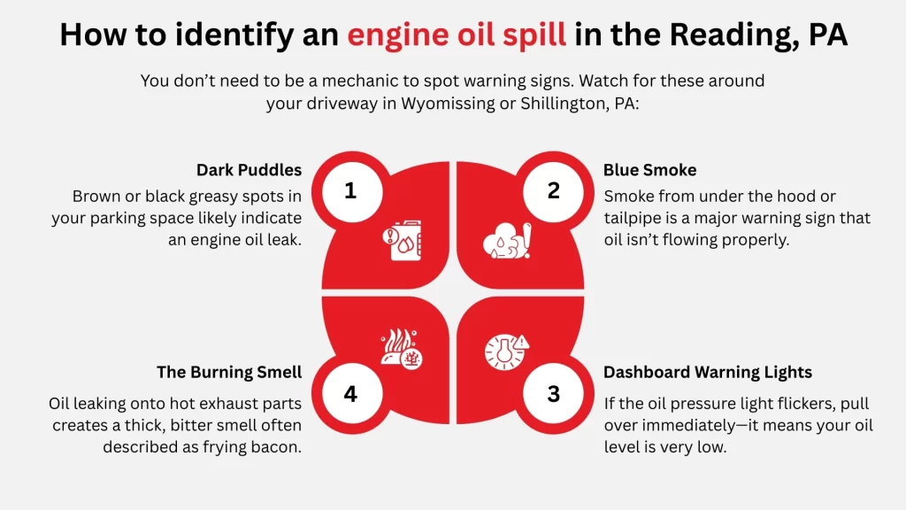 Spotting and Fixing Engine Oil Leaks Before They Cause Major Damage in Reading, PA: Berks Auto Repair Shows You How