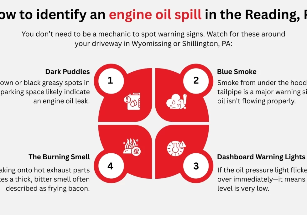 How to identify an engine oil spill in the Reading, PA